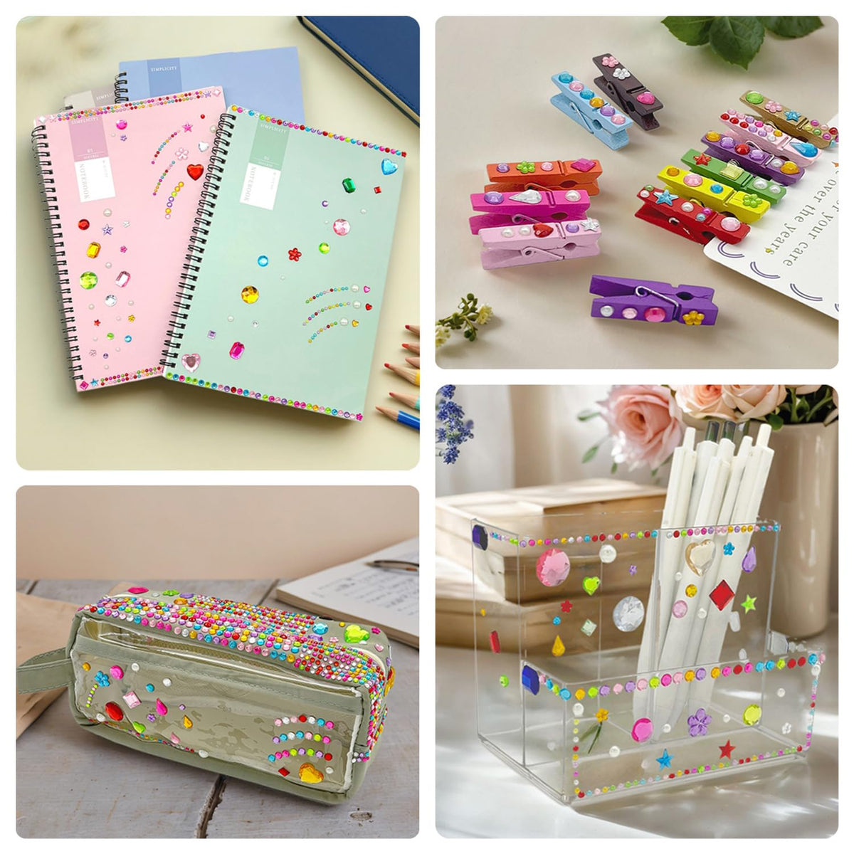 MYDBUYSOME 2774pcs Gem Stickers Jewels for Crafts, Adhesive Gems Rhinestone