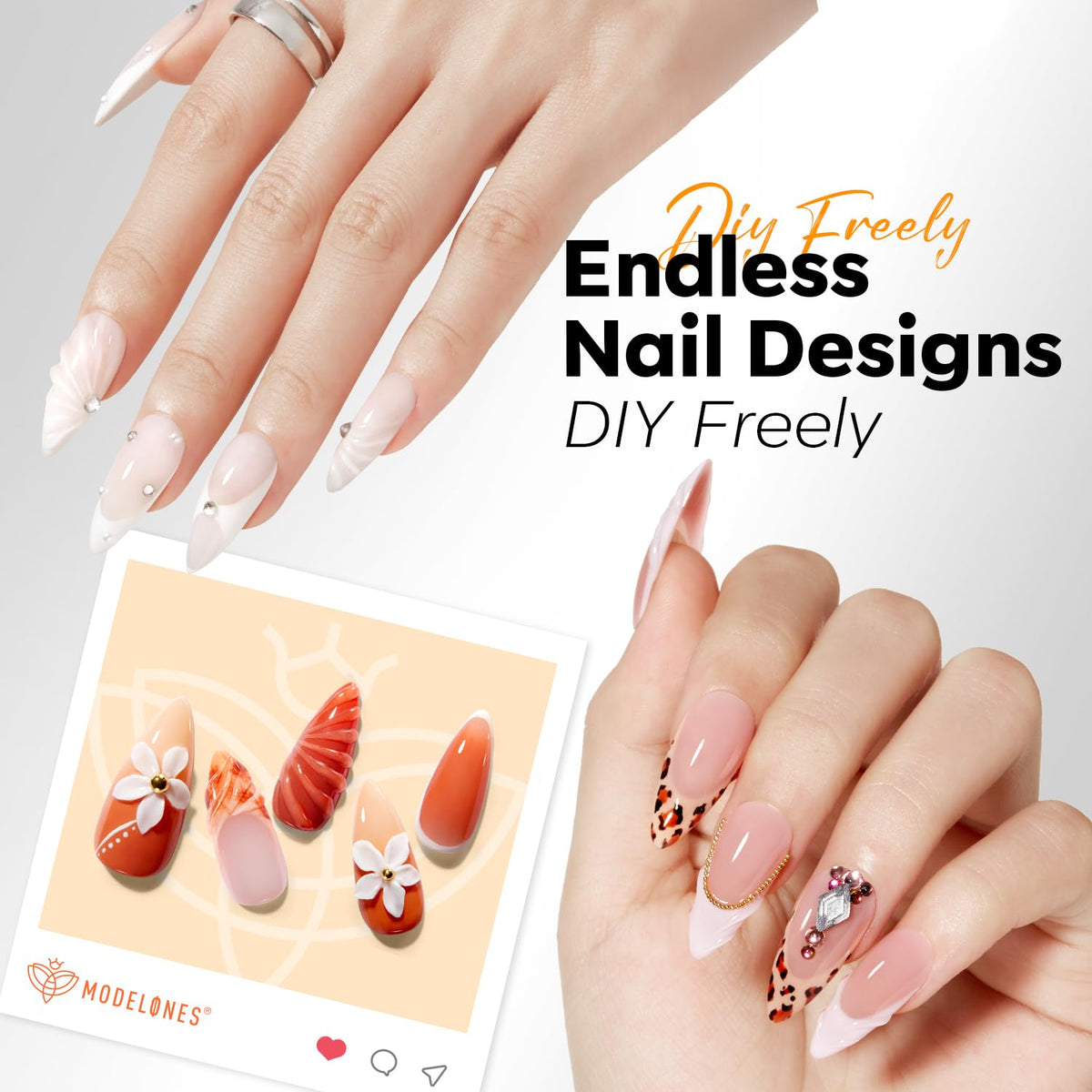 Modelones Short Almond Nail Tips, 360pcs. Premium imported for endless DIY nail designs. Perfect for creative styles!