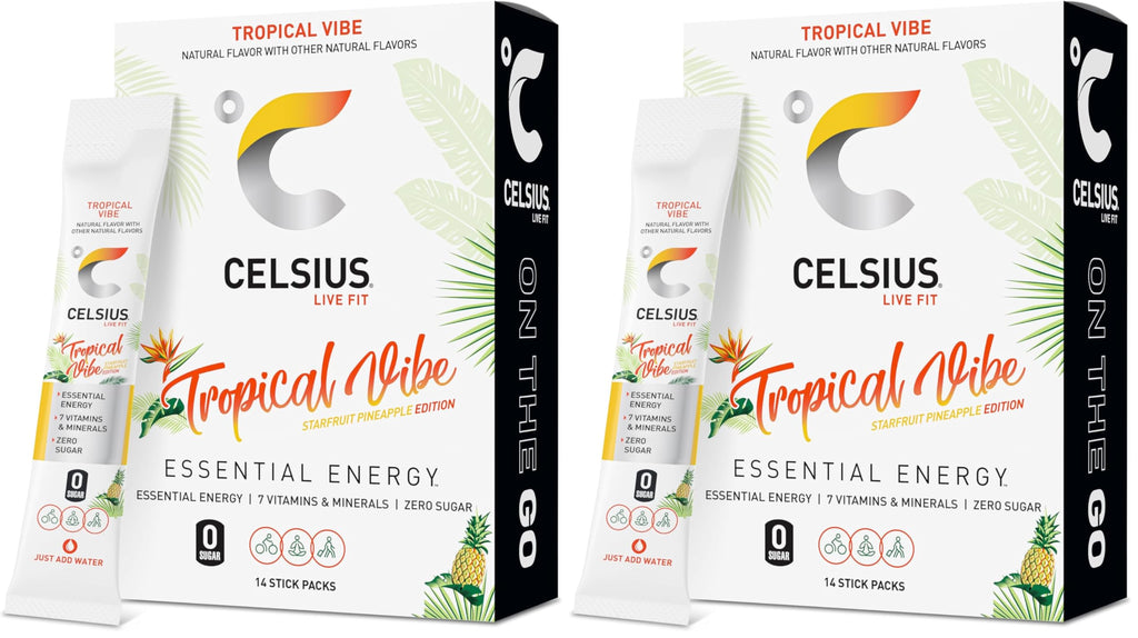 Buy now CELSIUS On The Go Strawberry Mango, Sugar Free Energy Drink Mix (14 Sticks per Pack) at indiglob india