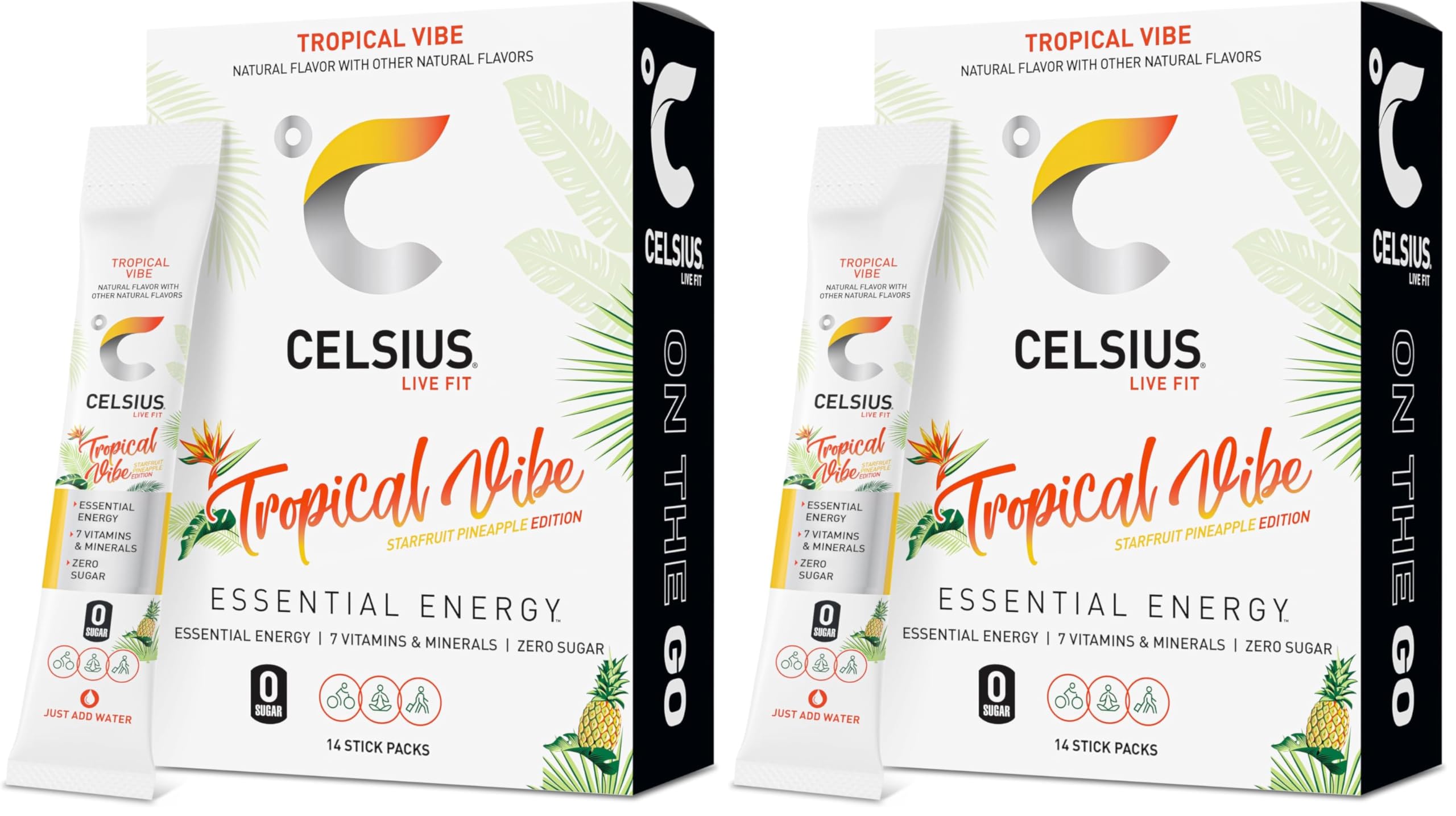 Buy now CELSIUS On The Go Strawberry Mango, Sugar Free Energy Drink Mix (14 Sticks per Pack) at indiglob india