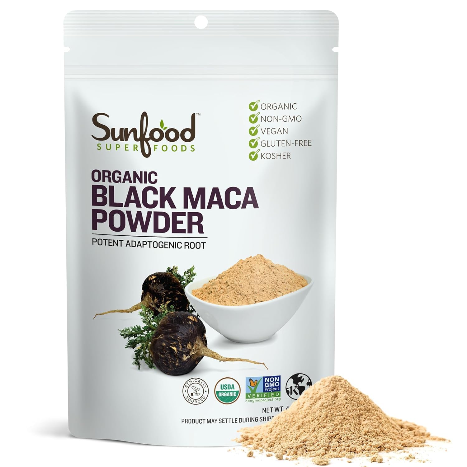 Buy now Sunfoods Superfoods Organic Black Maca Powder - Black Maca Root Powder, Black Maca Root for Men & Women, Peruvian, Raw, Vegan, Premium Black Maca Powder - 4 oz Bag at indiglob india