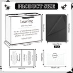 Funny Going Away Gift Bag Black White Farewell Goodbye Christmas Gift Bag with Wrapping Paper Card Sticker Envelope for Coworkers Leaving Gifts Retirement Good Luck We Will Miss You Presents Favors