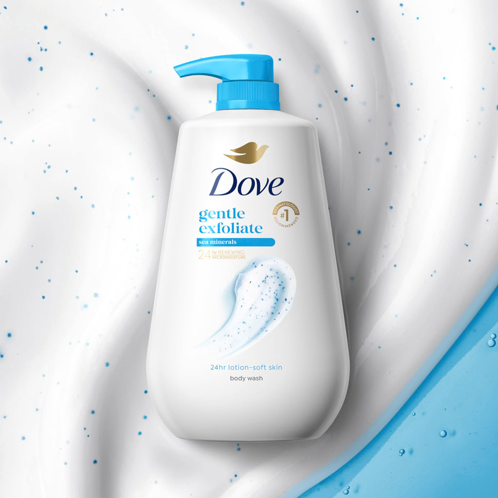 Dove Body Wash Body Wash Gentle Exfoliate Sea Minerals 30.6 oz Sulfate Free | Dove Gentle Exfoliating Body Wash buffs away dull skin w. exfoliating beads & MicroMoisture technology for smooth, soft skin.