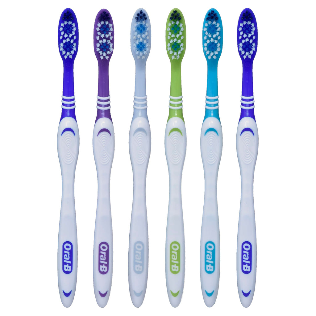 Oral-B Toothbrush Dual Clean, Soft, 6 Count