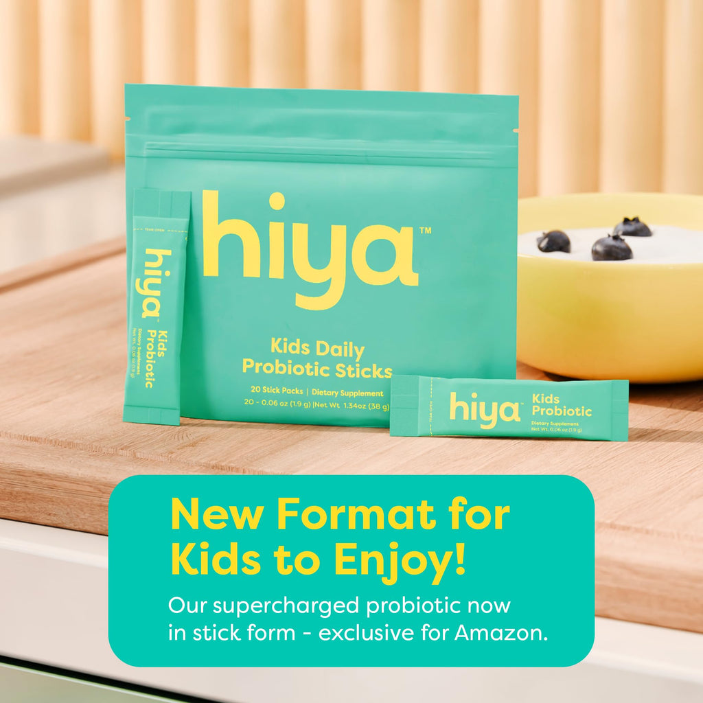 HIYA Kids Daily Probiotic for Gut & Immune Support, 20 Sticks