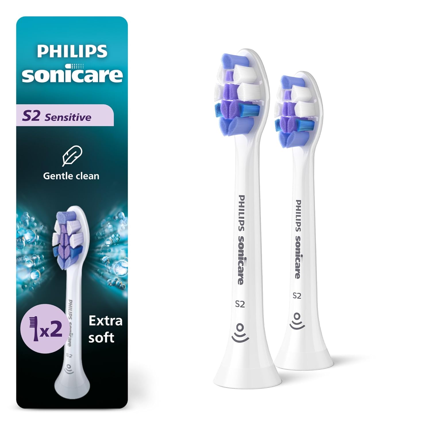 Buy now Philips Sonicare Genuine Sensitive Replacement Toothbrush Heads for Sensitive Teeth, 3 Brush Heads, White, HX6053/64 1 Count (Pack of 2) White at indiglob india