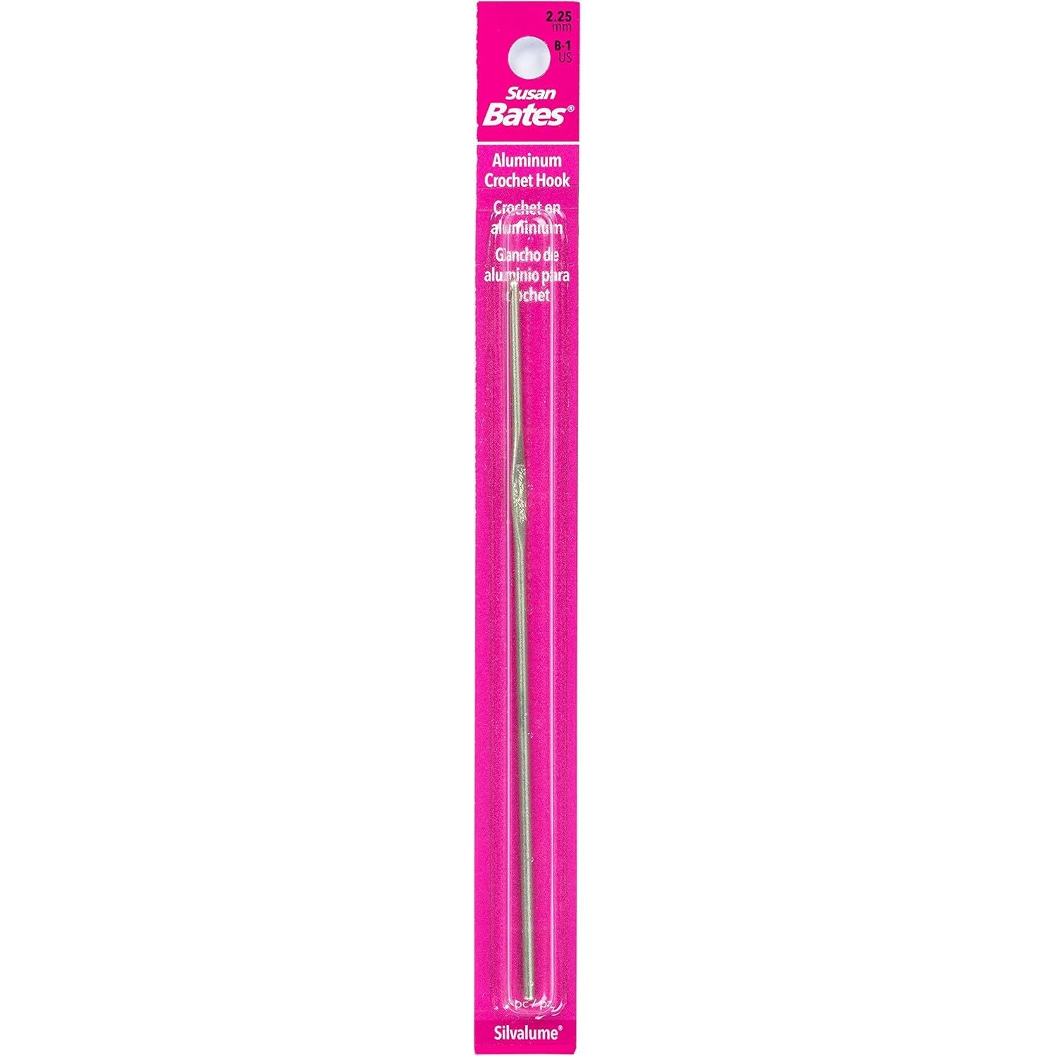 Buy now Susan Bates 5-1/2-Inch Silvalume Aluminum Crochet Hook, 5.5mm, Red Size B (2.25mm) at indiglob india