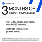 HP DeskJet 2855e Wireless All-in-One Color Inkjet Printer, Scanner, Copier, Best-for-home, 3 month Instant Ink trial included. This printer is only 2.4 ghz capable. (588S5A)