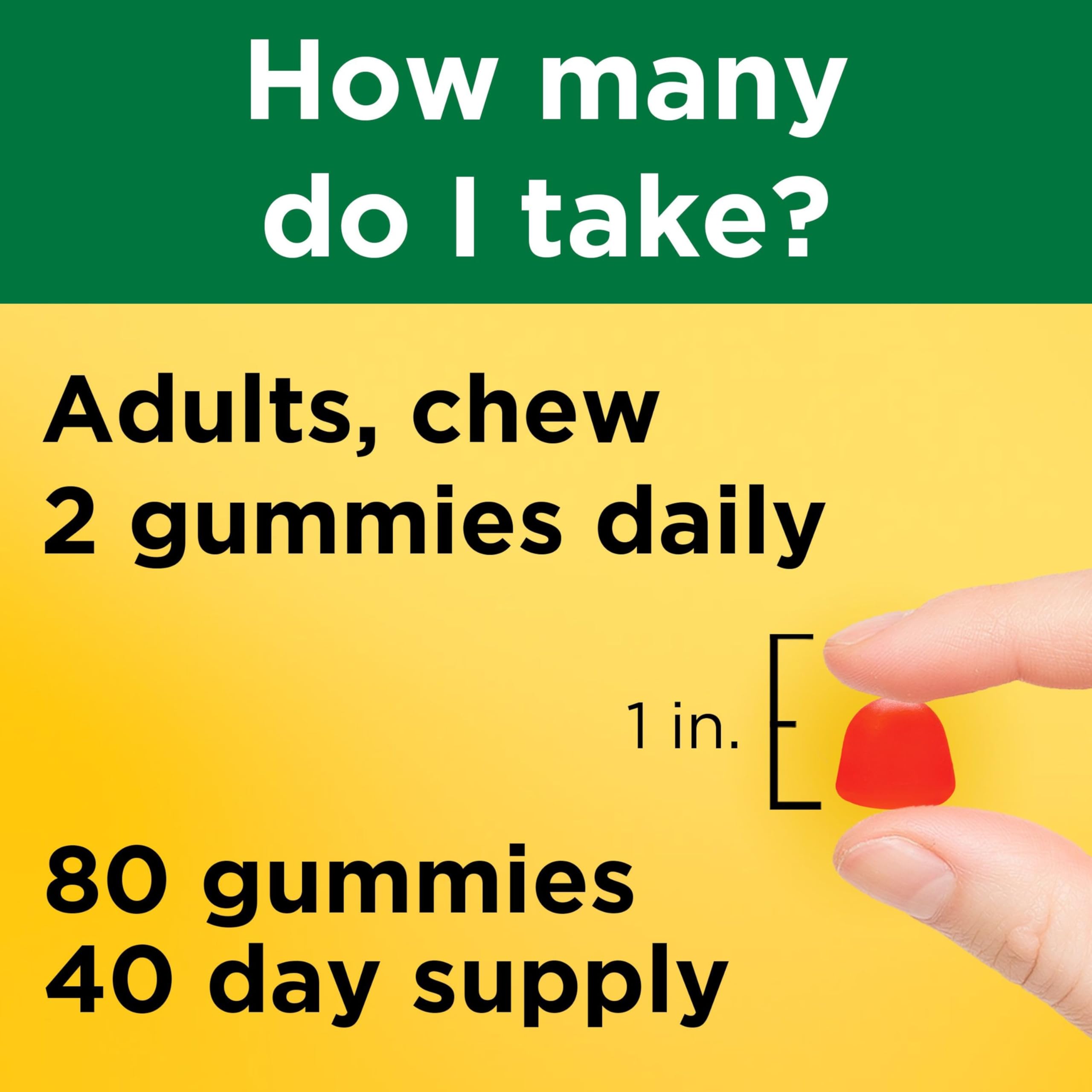 Nature Made Vitamin D3 5000 IU per Serving, 80 Vitamin D Gummies