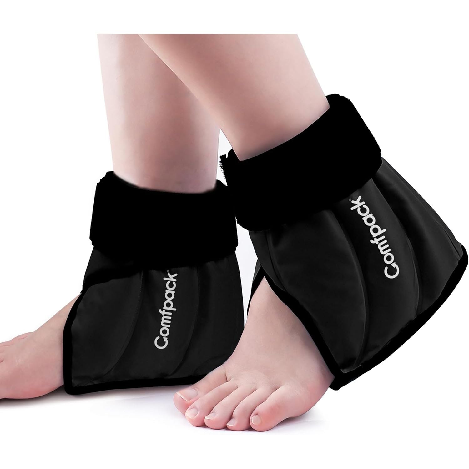 Buy now Heel Ice Pack Wrap for Plantar Fasciitis Relief, Ankle Ice Pack Wrap for Swelling, FSA Eligible, Reusable Gel Cold Pack for Foot Pain Relief, Achilles Tendonitis, Ankle Sprain, Heel Pain Black-2 Packs at indiglob india