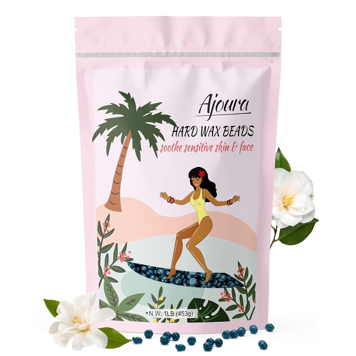 Buy now Ajoura 1lb Refill Wax Beans for Hair Removal Kit, Brazilian Coarse Waxing for Bikini, Face, Eyebrow, Back, Chest, Legs, Armpit, At Home Waxing Beads for Women Men Dark Green at indiglob india