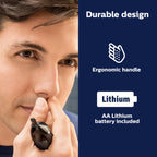 Norelco Philips Nose Trimmer 5000 for Nose, Ears, Eyebrows & Details | Protective Guard System, Dual-Sided Steel Blades, Eyebrow Combs, Rotary & Detail Trimmer, Washable, AA Battery, NT5600/62