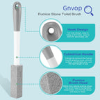 4 Pack Gnvop Toilet Pumice Stone with Long Handle,Pumice Stone Toilet Bowl Cleaner,1 Cleaning Handle, 4 No Touch Replaceable Piedra Pomez for Cleaning Toilets, Bathtubs, Grills, Swimming Pools, Sinks