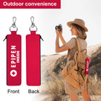 ICIMBI 2-Pack EpiPen Carry Case Insulated,Red Epipen Holder Bag with Carabiner-for 1 EpiPen Asthma Allergy Medication,Sports Outdoors Travel Epipen Case for Walking or Running