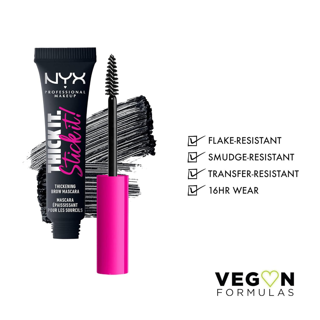 Buy now NYX PROFESSIONAL MAKEUP Thick It Stick It Thickening Brow Mascara, Eyebrow Gel - Black at indiglob india