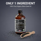 Dr. Berg Black Seed Oil Organic Cold Pressed – Pure Nigella Sativa Black Cumin Oil – USDA Organic, Halal, Vegan – for Hair, Skin, Immune Support – Unrefined Liquid – 4 oz Glass Bottle