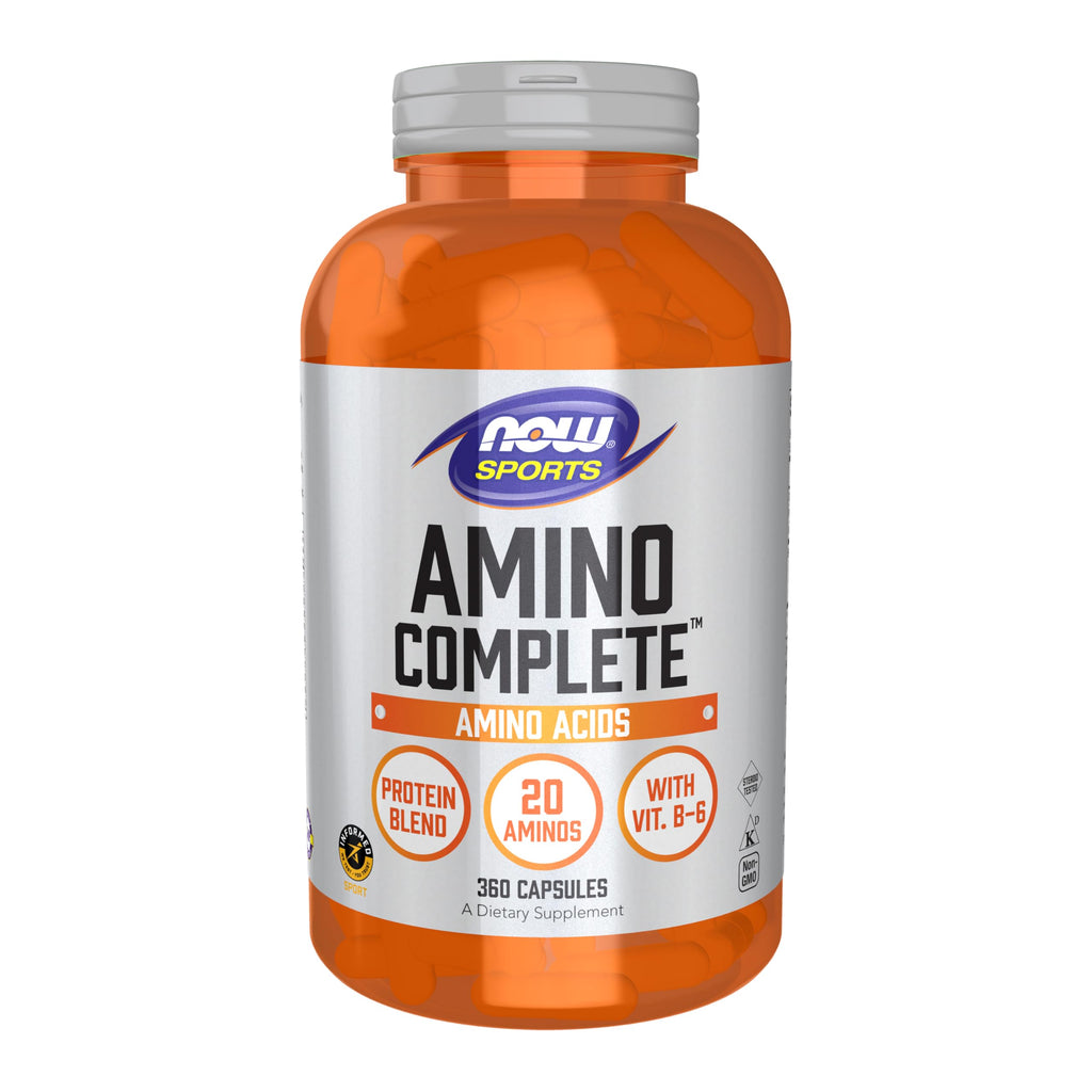 Now Sports Nutrition, Amino Complete, Protein Blend with 20 Aminos and B-6, 120 Veg Capsules