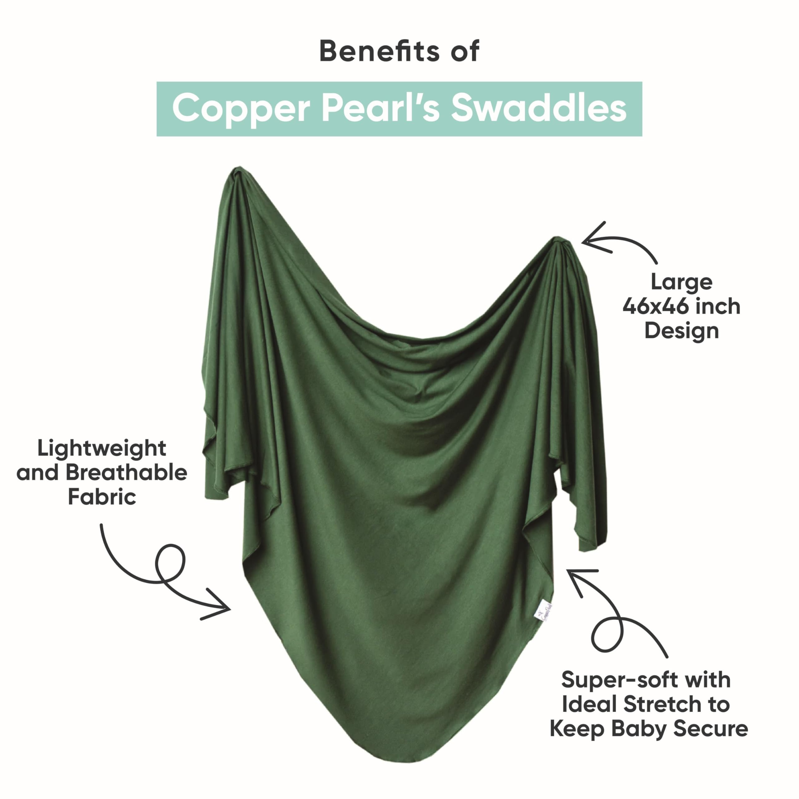 Buy now Copper Pearl Large Premium Knit Baby Swaddle Receiving Blanket Ace at indiglob india