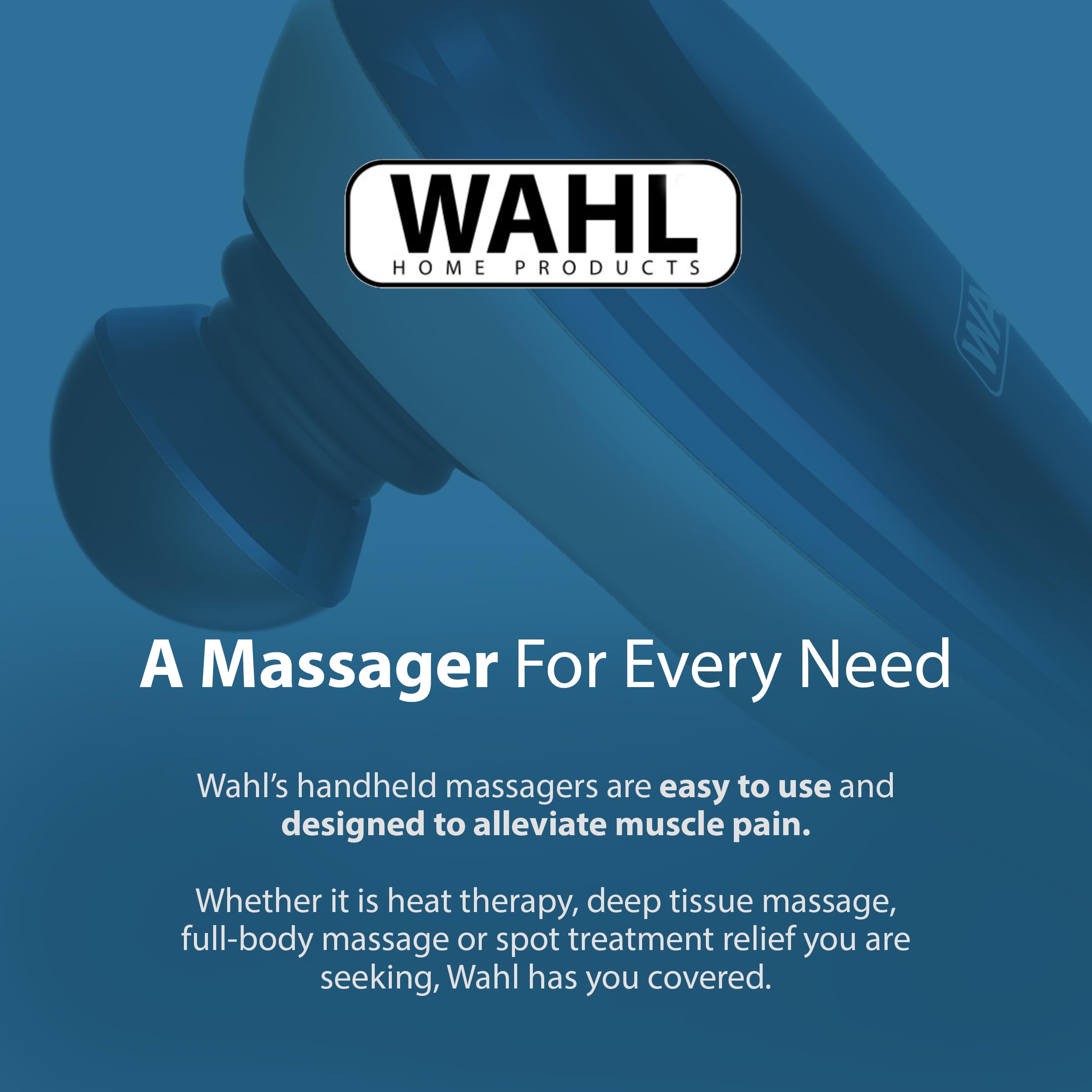 Buy now Wahl Deep Tissue Corded Long Handle Percussion Massager, Handheld Therapy with Variable Intensity to Relieve Pain in The Back, Neck, Shoulders, Muscles, & Legs, FSA Eligible, Model 4290-300 at indiglob india