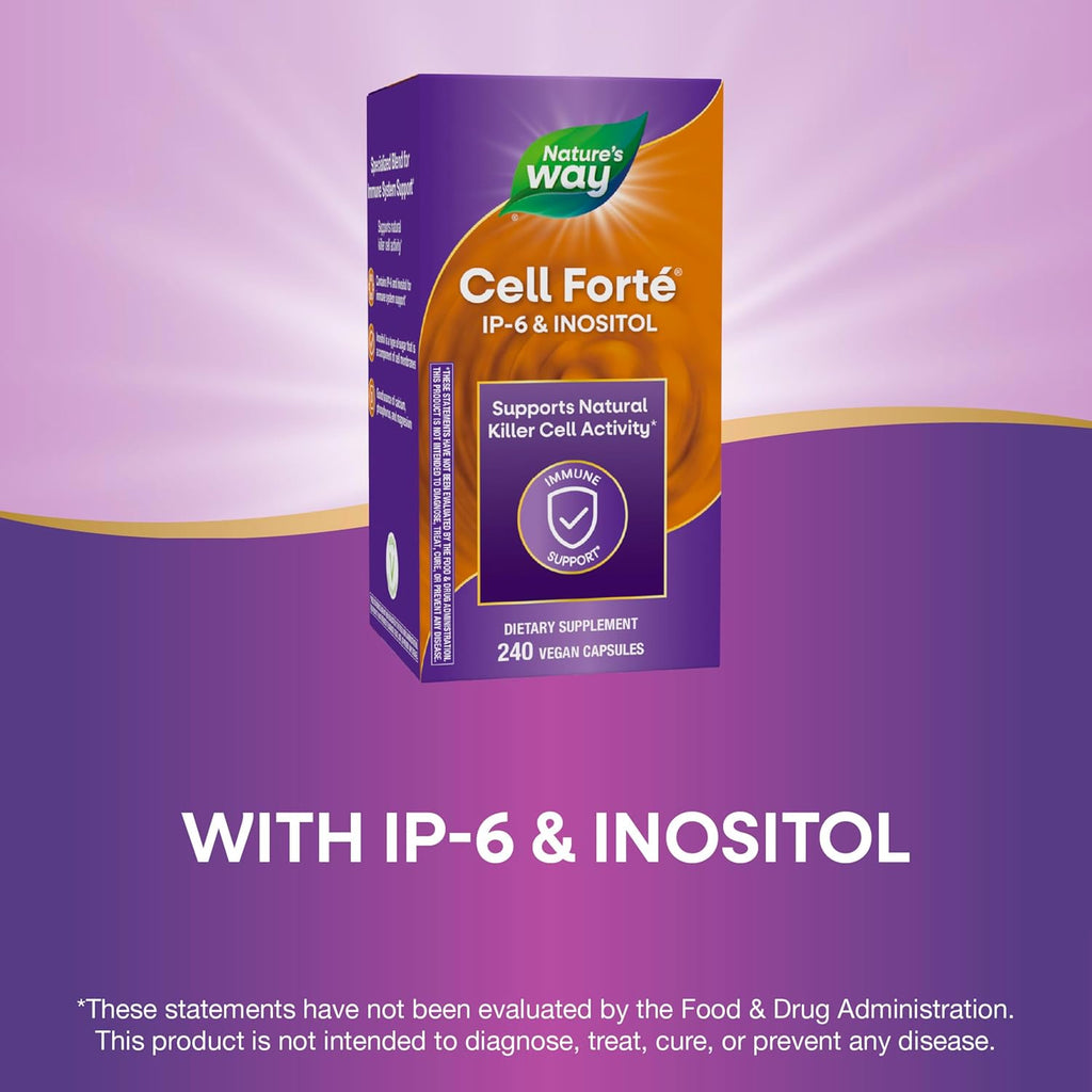 Buy now Nature's Way Cell FortÃ© IP-6 & Inositol Immune Support Supplement with Calcium, Phosphorus, and Magnesium*, Gluten-Free, Vegan, 240 Capsules (Packaging May Vary) at indiglob india