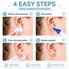 Anzero Ear Piercing Kit, Disposable Ear Piercing Gun with 5MM CZ Studs | Sterile Packed, 316L CZ Studs, Painless Quick Piercing, Easy and Safe, Home Self-Use, Suitable for Women, Men and Girls