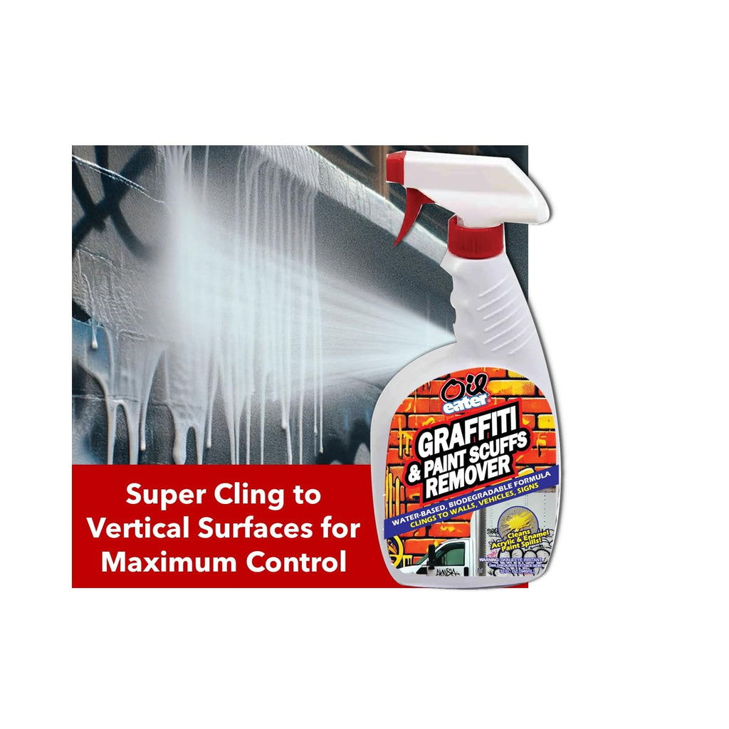 Pro Strength Cleaner for Graffiti, Paint Scuff, Overspray, Paint Spills, Permanent Markers - Brick Walls, Vehicles, Signs, Painted Walls & More
