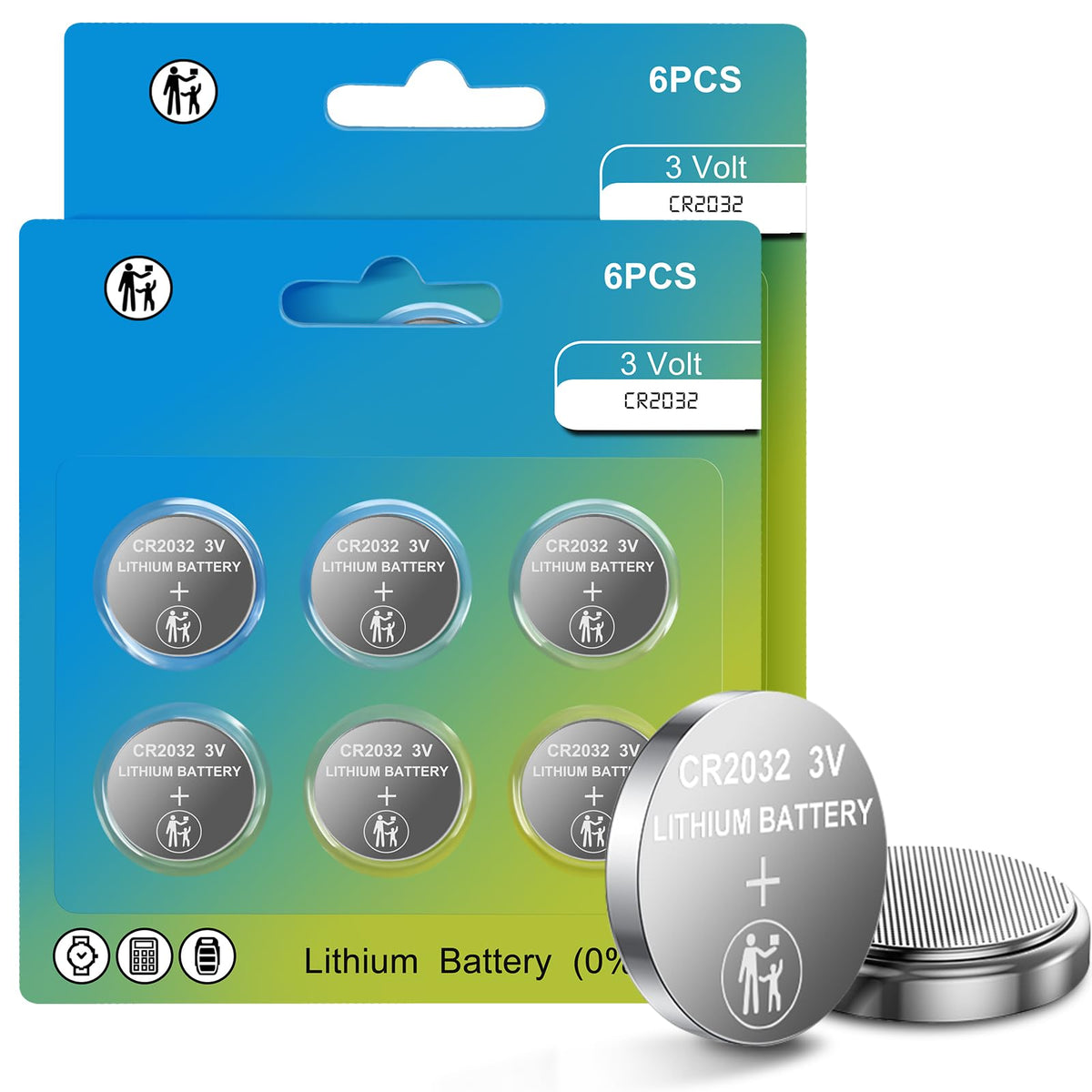 3V CR2032 Batteries Lithium 12 Pack