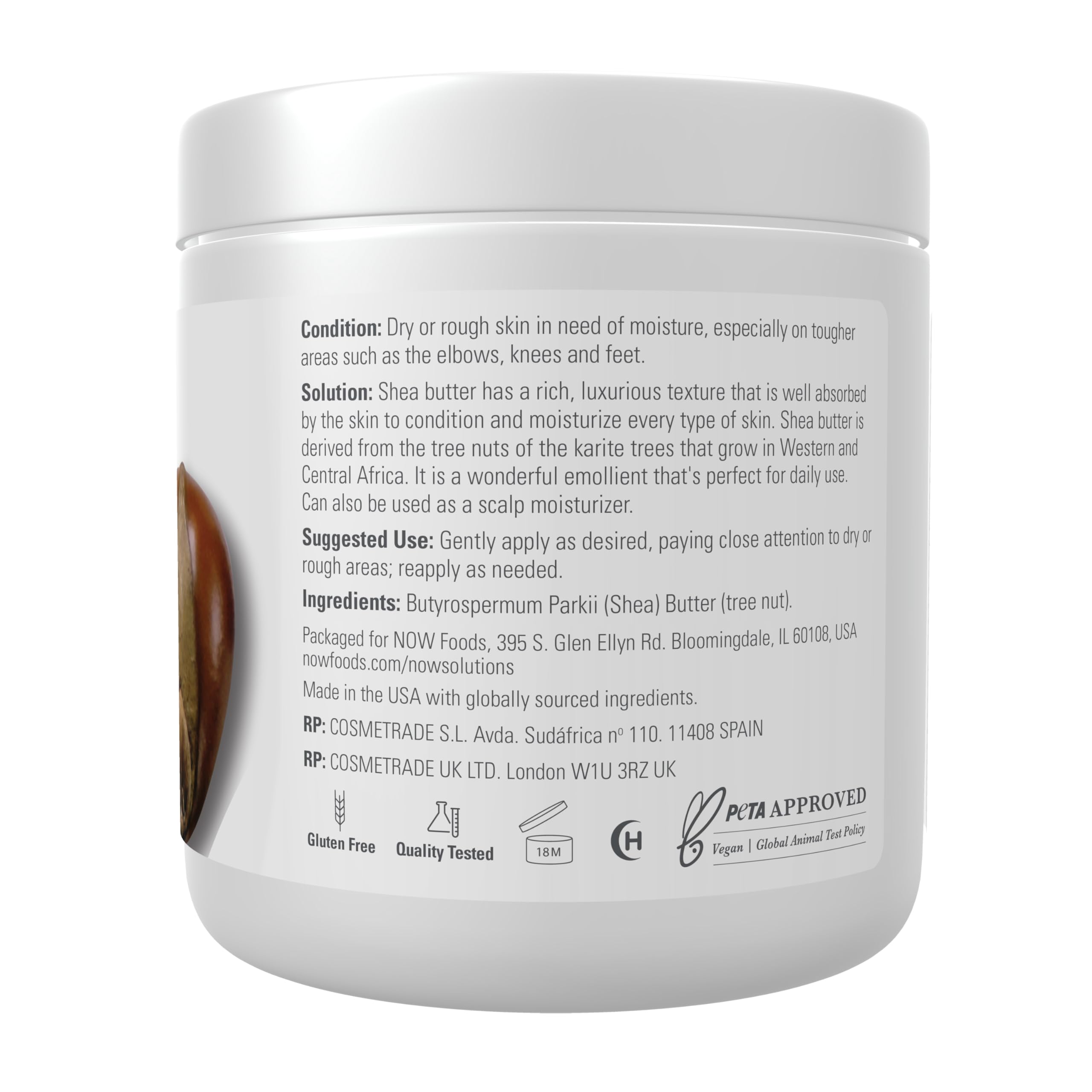 Buy now NOW Foods Solutions, Shea Butter, Skin Emollient, Seals in Moisture for Dry Rough Skin, 7-Ounce at indiglob india