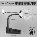Buy now Magnifying Glass with Light and Stand-5X 10X Magnifying Lamp, Magnifying Glass for Reading, Desk Lamp with Magnifier for Close Work (Black) at indiglob india