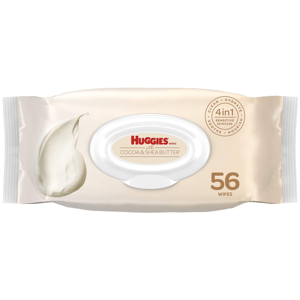 Buy now HUGGIES Nourish Care Baby Wipes Sensitive Skincare Scented WaterBased FlipTop Pack, 56 Count at indiglob india