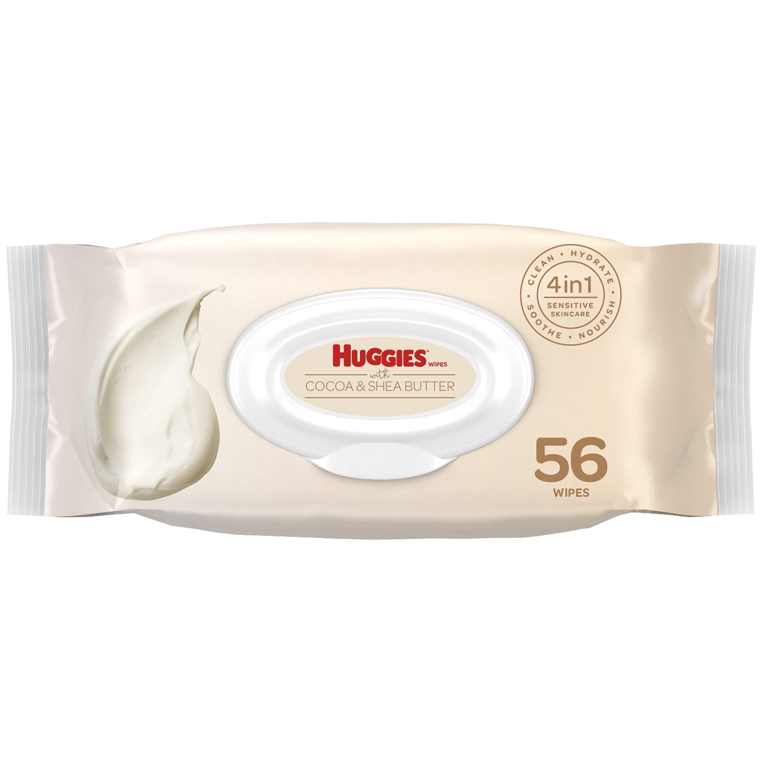 Buy now HUGGIES Nourish Care Baby Wipes Sensitive Skincare Scented WaterBased FlipTop Pack, 56 Count at indiglob india