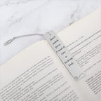 Metal Bookmark Gift, Engraved Stainless Steel Leaf Pendant Book Mark