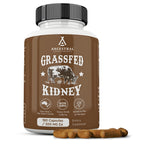 Ancestral Supplements Grass Fed Beef Kidney Supplement, 3000mg, 180 Ct | DAO enzyme-rich formula for kidney support and kidney health, promoting urinary & histamine balance with B12.