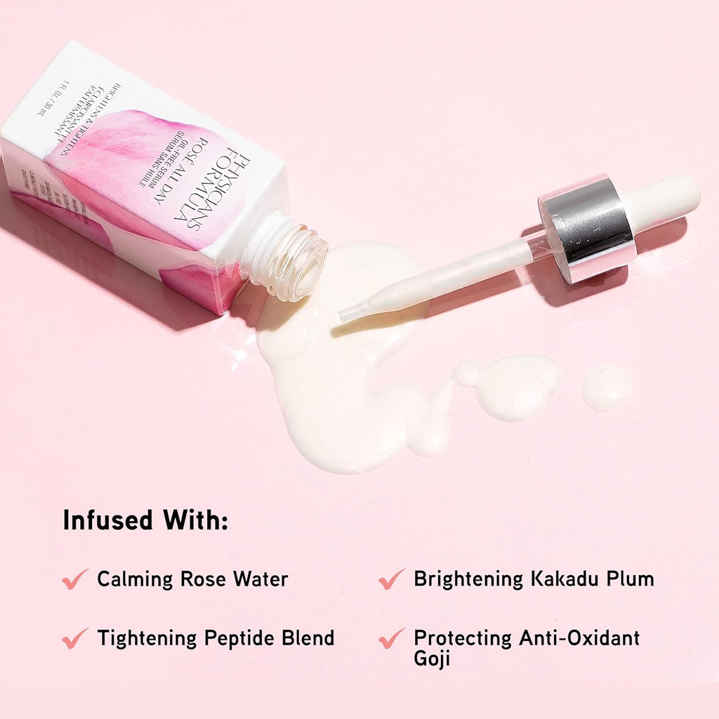 Buy now Physicians Formula RosÃ© All Day Oil-Free Serum, Antioxidant-Rich Formula with Rose Water & Kakadu Plum for Brightening & Hydration at indiglob india