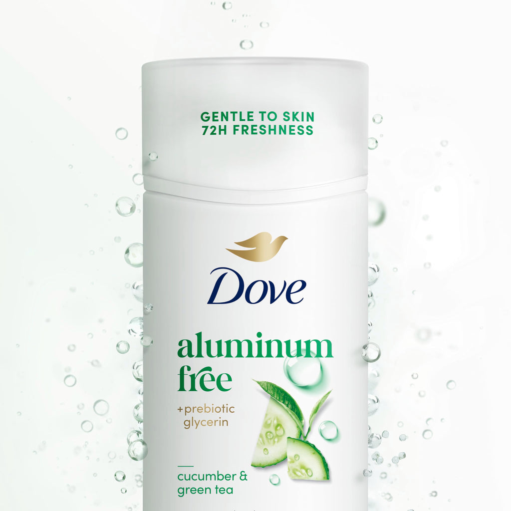 Dove Deodorant Stick Cucumber & Green Tea for 72 Hour Odor Protection Aluminum Free 2.4 oz (Pack of 2)