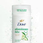 Dove Deodorant Stick Cucumber & Green Tea for 72 Hour Odor Protection Aluminum Free 2.4 oz (Pack of 2)