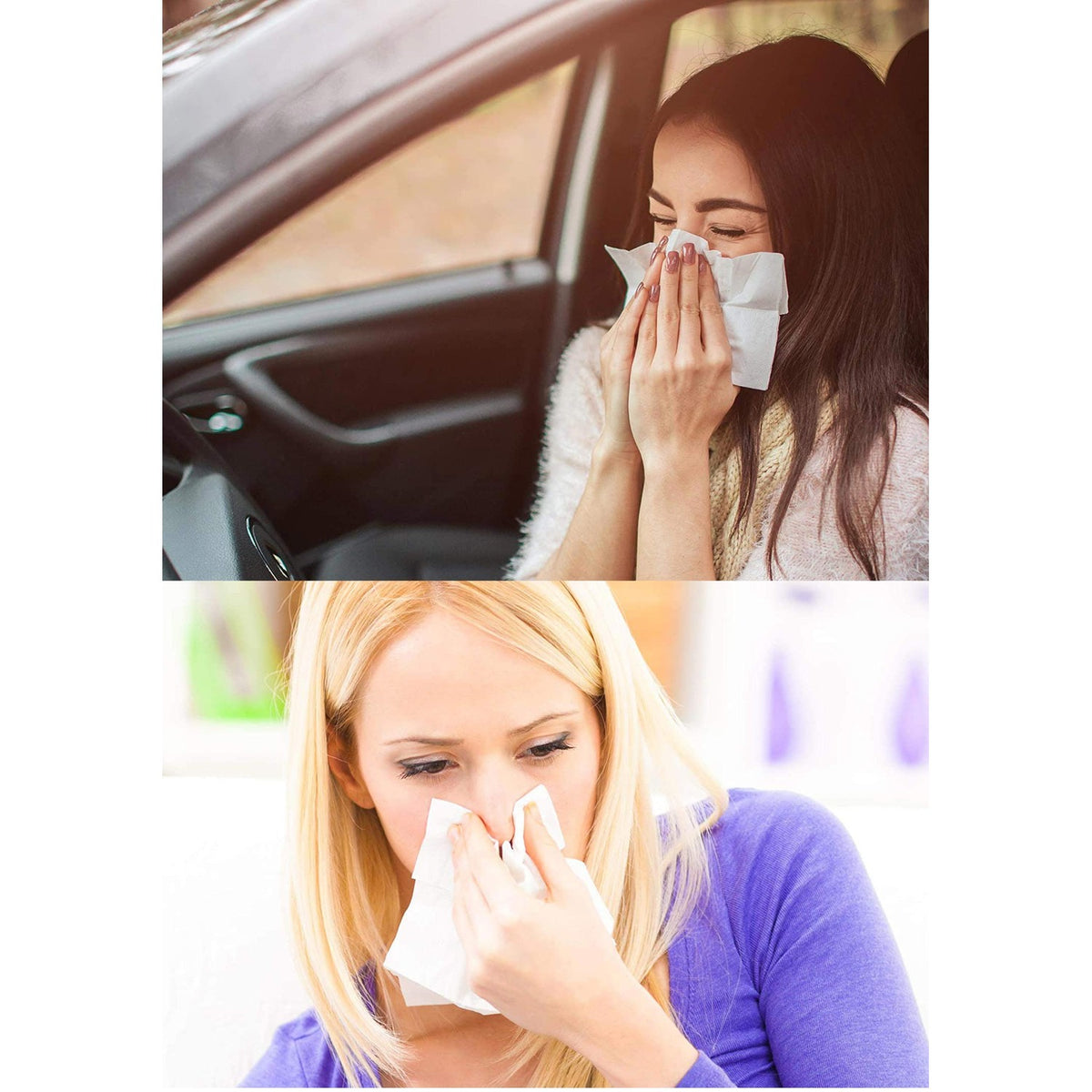 Carstuus Car Tissue Refill, Disposable Facial Tissues for Car Visor Holder