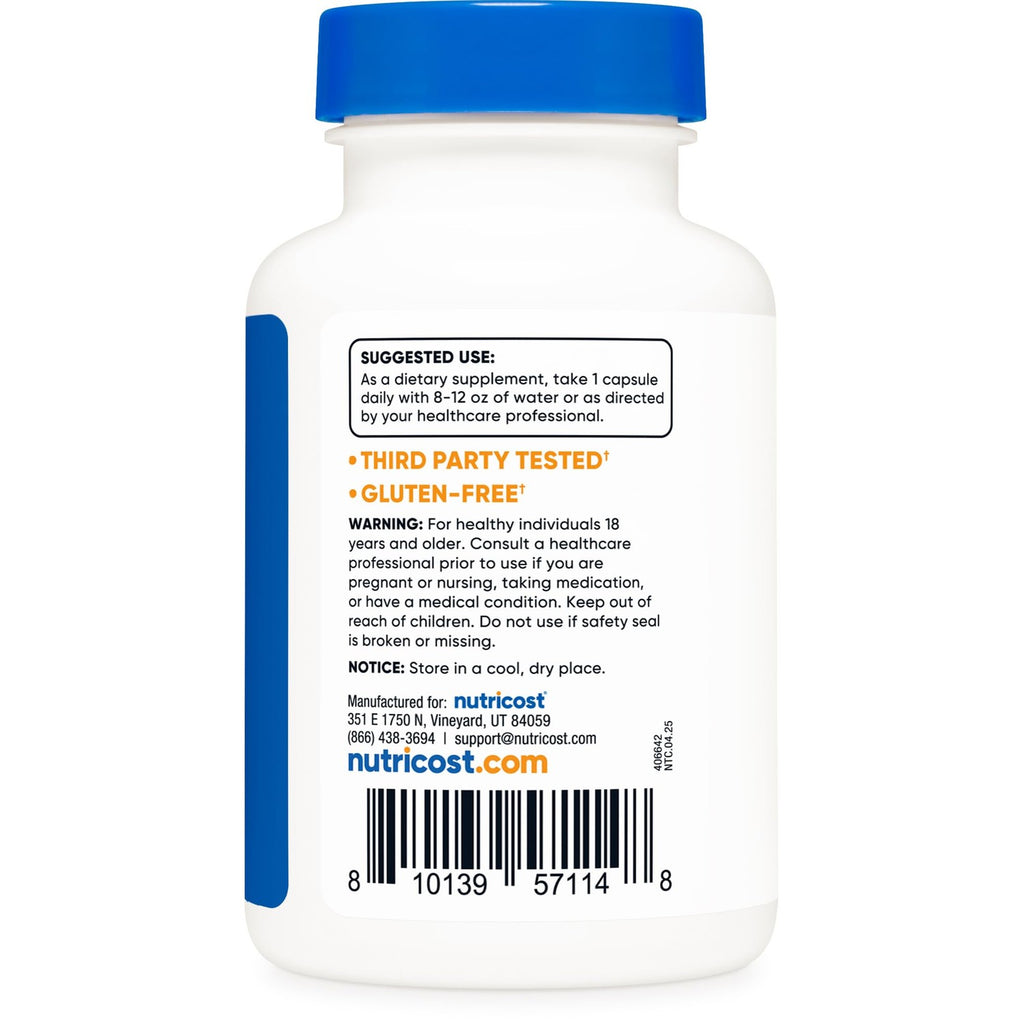 Nutricost Lactoferrin Capsules (60 Capsules, 300mg) 60 Servings, GMO-Free | Third-Party Tested, Gluten-Free, Vegetarian, GMP Compliant