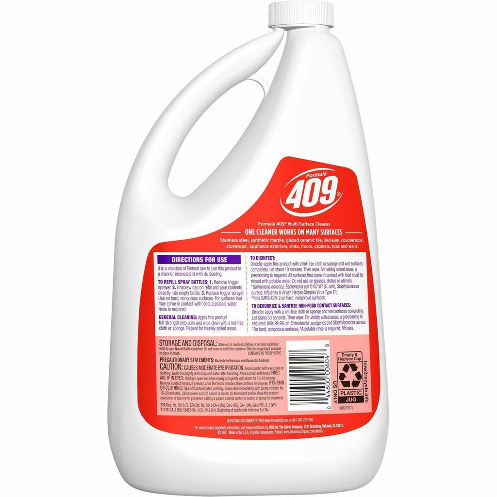 409 Multi-Surface Cleaner Antibacterial Degreaser Refill Bottle 64 oz Kills 99.9% of Germs bundled with Microfiber Cleaning Cloth