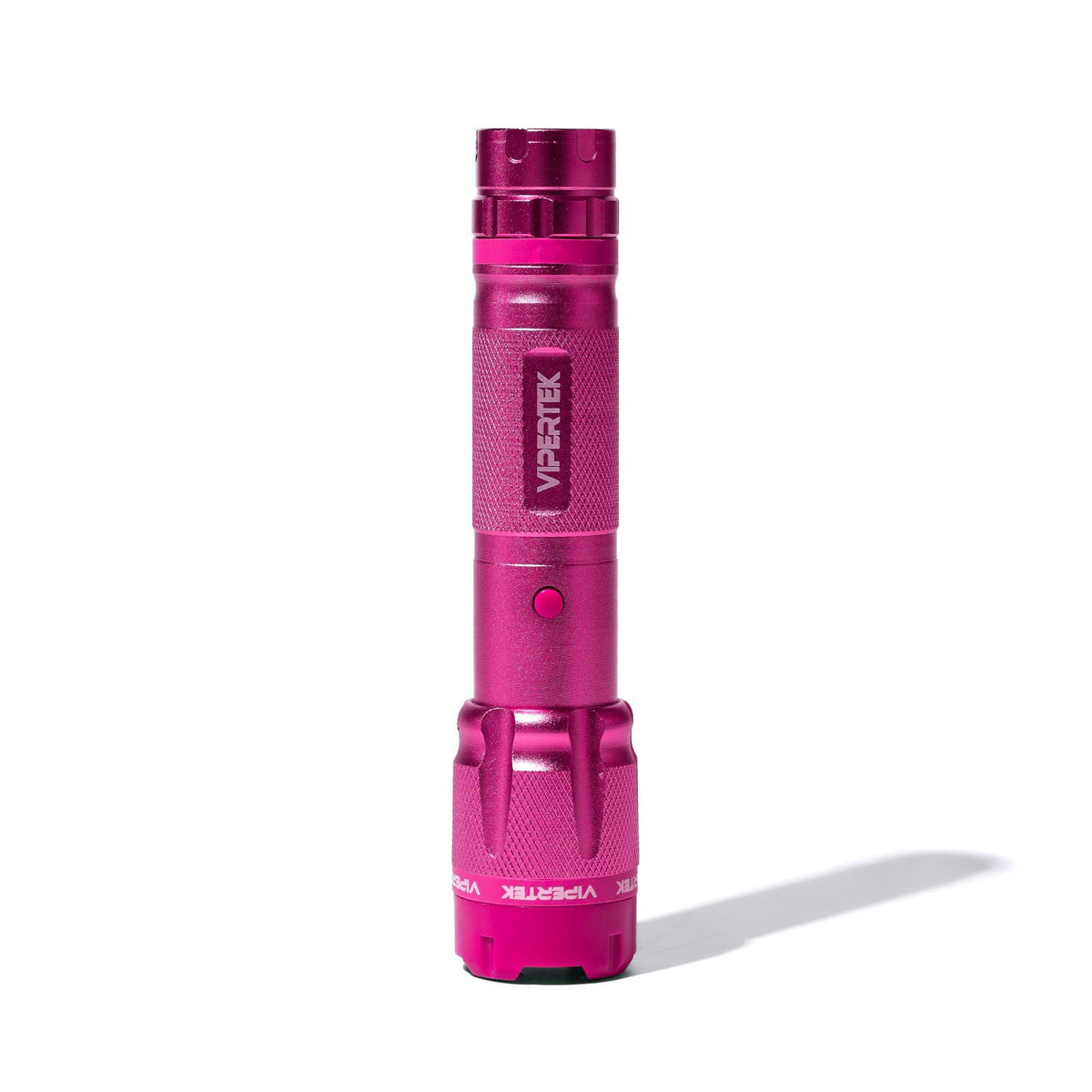 VIPERTEK VTS-T03 Aluminum Stun Gun for Self Defense Rechargeable with LED Flashlight, Pink