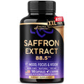 Saffron Supplements - Saffron Extract 88.5mg - Mood & Vision - 180 Capsules | Pure Saffron - Energy Support & Eye Health for Women & Men - Lab Tested - NonGMO Vegan Pills - 180-Day Supply