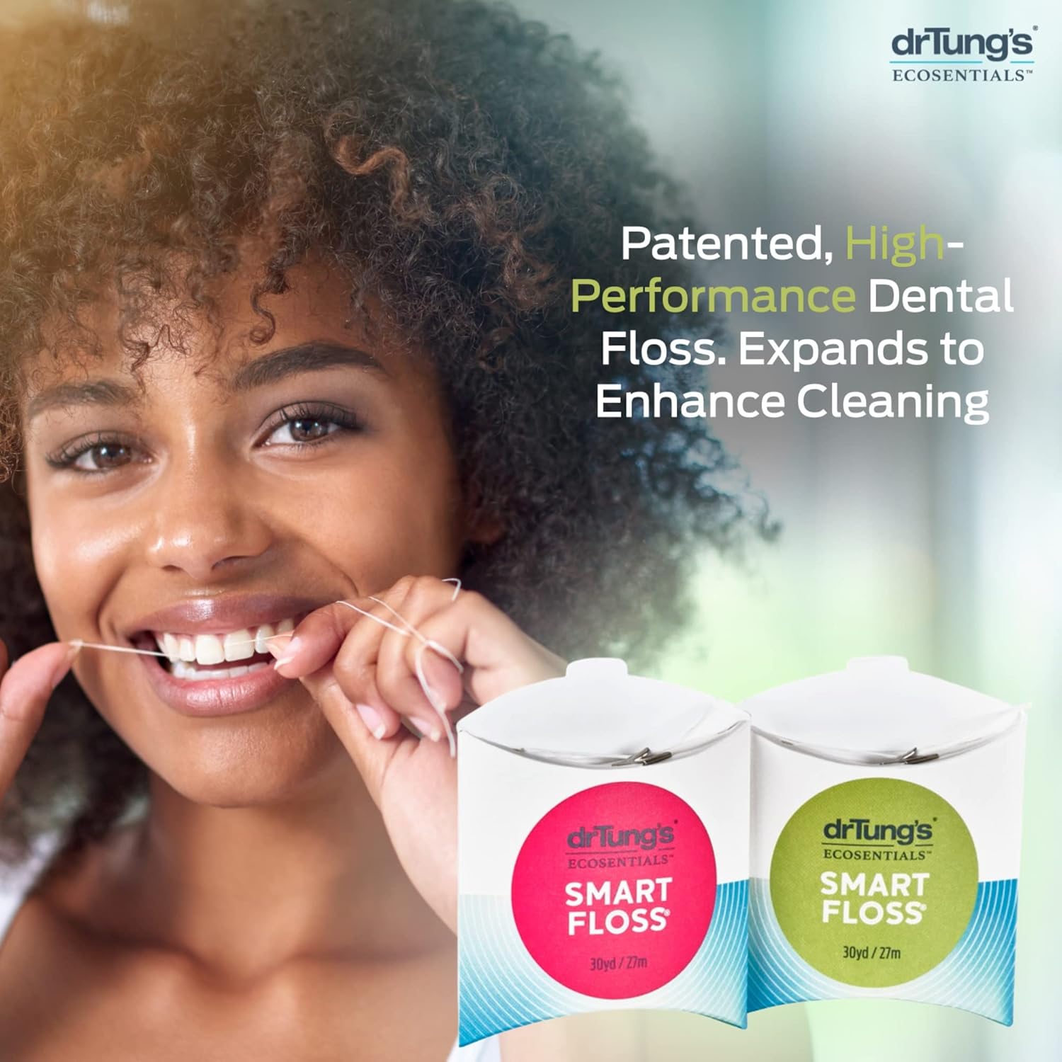 Buy now DrTung's Smart Floss - Natural, PTFE & PFAS Free Floss, Gentle on Gums, Expands & Stretches, BPA Free Floss - Natural Dental Floss Cardamom Flavor (Pack of 3) at indiglob india