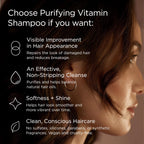 JSHealth Vitamin Shampoo. Sulfate-Free Shampoo with Vegan Keratin, Pro-Vitamin B5, Aloe Vera. For Color Treated, Curly, Dry Hair. Vegan, Cruelty Free (11.83 fl oz)