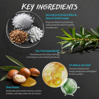 Men's Body Scrub Tea Tree Oil Mens Exfoliating Body Wash Body Scrub for Men