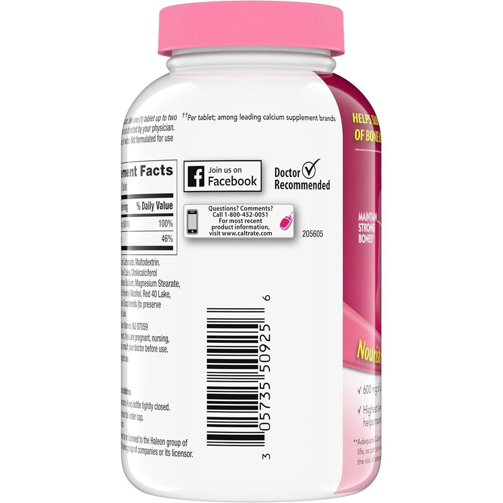 Buy now Caltrate 600 Plus D3 Calcium and Vitamin D Supplement Tablets, Bone Health Supplements for Adults - 200 Count at indiglob india