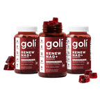 Goli World’s First Renew NAD+, 60 Count Each (2 Pack, 120 Total) – Nicotinamide Riboside (NR) – Cellular Energy & Healthy Aging Support – Vegan, Non-GMO, Gelatin-Free Liquid-Center Gummies