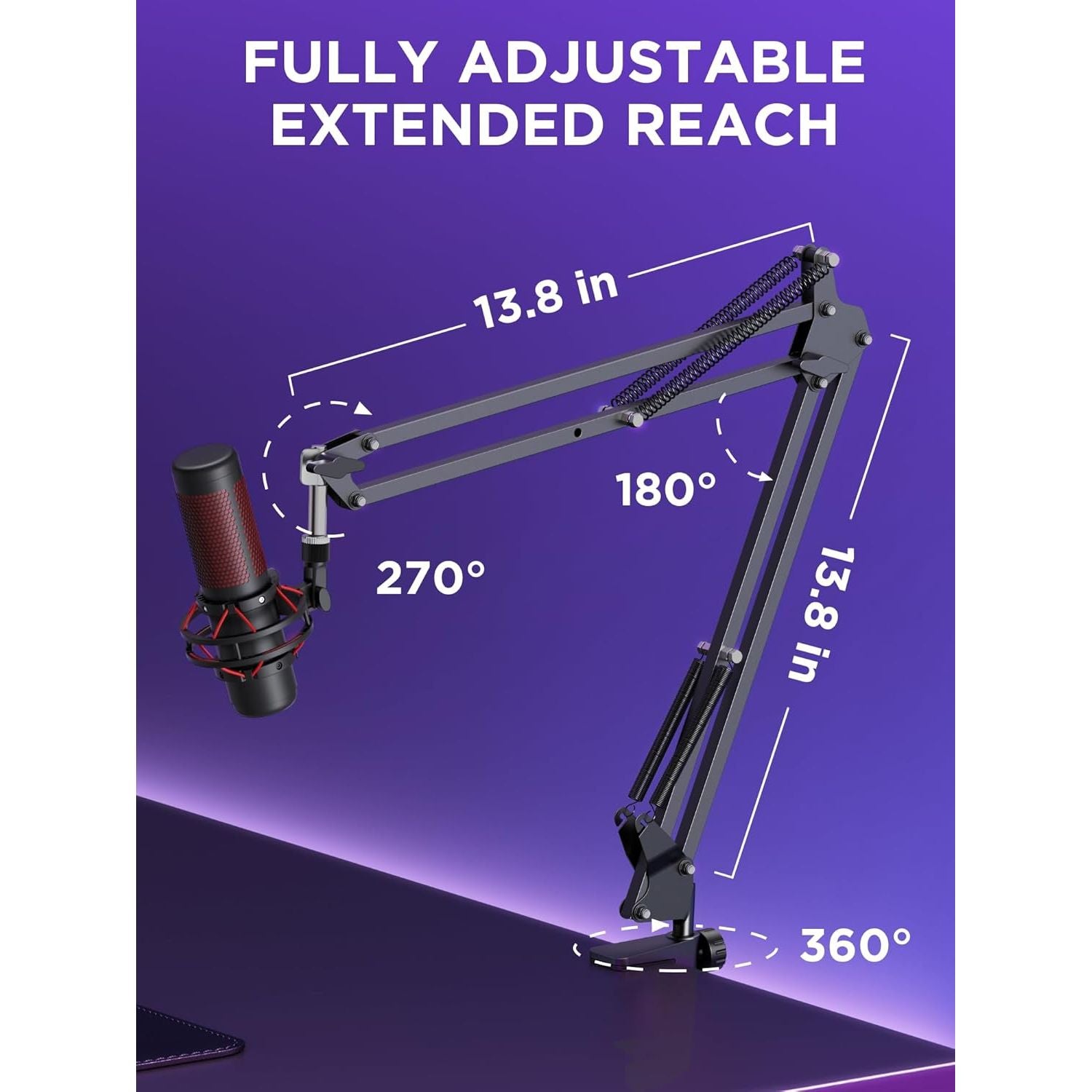 Buy now InnoGear Mic Stand for Blue Yeti, Heavy Duty Microphone Stand with Microphone Windscreen and Dual Layered Mic Pop Filter Suspension Boom Scissor Arm Stands for Blue Spark and Other Mics, Medium at indiglob india