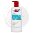 Eucerin Advanced Repair Body and Face Cleanser, 16.9 FL OZ | Body Wash and Face Cleanser with Provitamin B5, Gentle Wash for Normal to Dry, Sensitive Skin, Soap Free, Fragrance Free