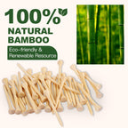 Guirnd 150PCS Professional Wooden Golf Tees 2 3/4 inch Biodegradable Bamboo Golf Tees, Stable and Reliable, Available in Natural Color