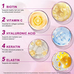 Multi Collagen Peptides Powder,Type I, II, III, V, X,with Biotin,Vitamin C,Hyaluronic Acid,Supports Healthy Joint, Hair, Skin & Nail Support,Grass-Fed, Non-GMO,16oz